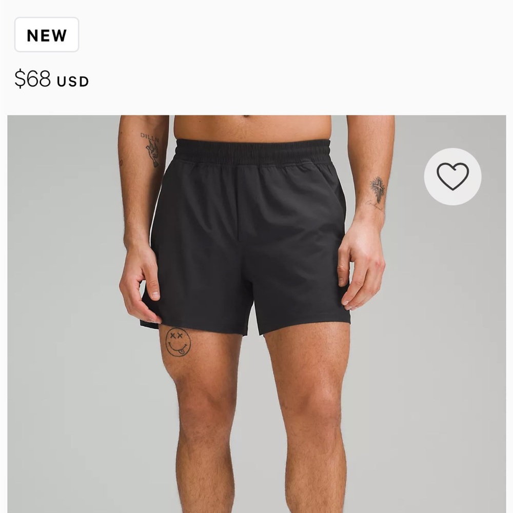 Men’s lulu lemon gym shorts in black size medium